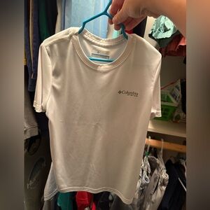 Columbia White Crew Neck Tee